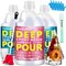 Teexpert Deep Pour Epoxy Resin, 1.5 Gallon Epoxy Resin Kit for 2-4" Pour Depths, Crystal Clear & High Gloss, Bubble-Free Casting Resin for River Tables, Flower Preservation and Mold Crafts - 2:1 Mix